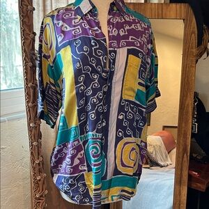 Colorful Geometric Men's Shirt
